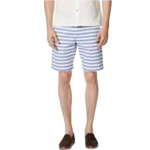 Ben Sherman Men's Shorts Stripe Oxford Blue Cotton Size 32